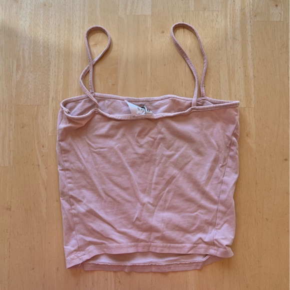 Basic pink cropped tank top - Picture 3 of 3